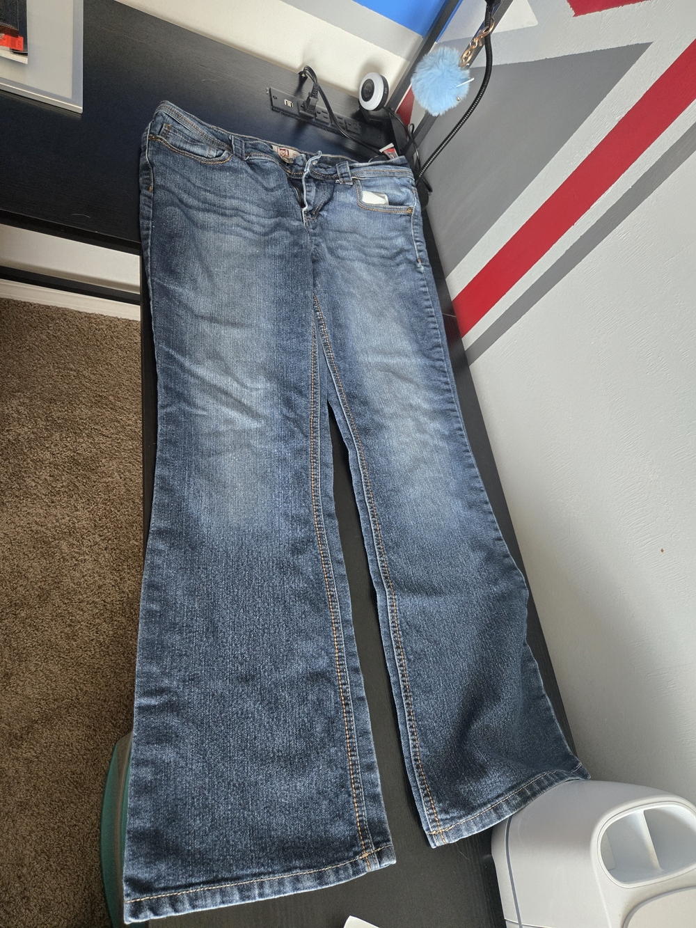 lei Blue Flare Wide Leg Jeans